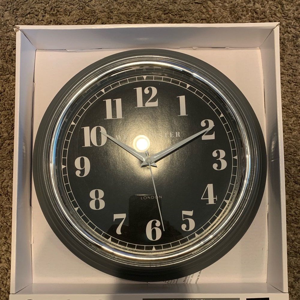 ‼️sold‼️Dark grey Wall Clock